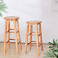 Modern Style Solid Wood Bar Stool with Footrest Milk Tea Shop Round Bar Stool 32 Inches Clearhalo 'Bar Furniture' 'Bar Stools' 'bar_stools' 'furn' 'furn_bar_stools' 'furniture_bar_stools' 'Kitchen & Dining Furniture' 'kitchen&dining_furn' 'kitchen' 'kitchen_furn' Furniture' 1200x1200_bbde9490-fe60-4ac0-bc0c-5c2d0f1d0c26