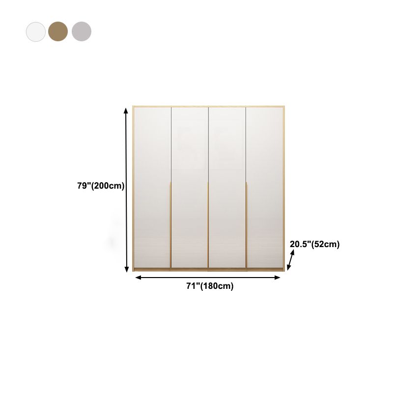 Contemporary Style Wardrobe Armoire Wood Armoire with Garment Rod for Bedroom