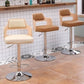 Nordic Style Leather Upholstered Barstool Adjustable Height Swivel single Bar Stool Clearhalo 'Bar Furniture' 'Bar Stools' 'bar_stools' 'furn' 'furn_bar_stools' 'Furniture' 'furniture_bar_stools' 'Kitchen & Dining Furniture' 1200x1200_bbdf92d0-4e76-45c6-bf1c-bbf143e4ec1b