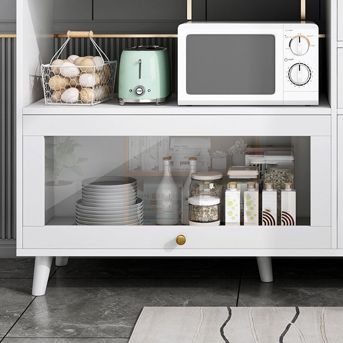 Modern Cabinets Buffet Table Engineered Wood Open Storage Sideboard Cabinet Clearhalo 'buffet_sideboard' 'Buffets & Sideboards' 'Furniture' 'furniture_buffet_sideboard' 'Kitchen & Dining Furniture' 1200x1200_bbdfa886-0fa9-4195-b40c-075305a35bc5