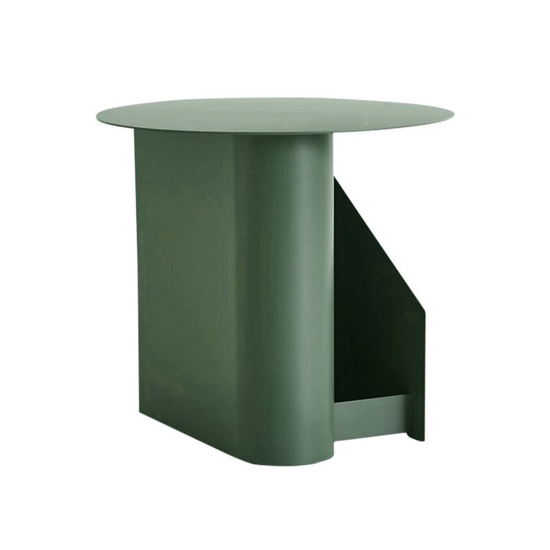 Steel Round Top Coffee Table Abstract Base Cocktail Table with Storage Clearhalo 'Coffee & Accent Tables' 'Coffee Tables' 'coffee_tables' 'furn' 'furn_coffee_tables' 'Furniture' 'Living Room Furniture' 1200x1200_bbe079a8-cdc8-4557-8e7c-4fa4e44aa762