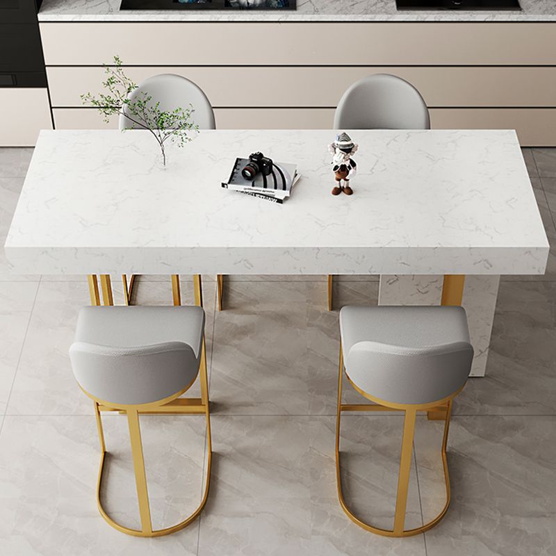 Modern Bar Table Set 1/2/5 Pcs Faux Marble Rectangular Bar Set for Indoor Clearhalo 'Bar Furniture' 'furn' 'furn_home_bar_bar_sets' 'Furniture' 'Home Bars & Bar Sets' 'home_bar_bar_sets' 'Kitchen & Dining Furniture' 1200x1200_bbe0c357-8f2a-4ba7-afb1-5d1b4b735f76