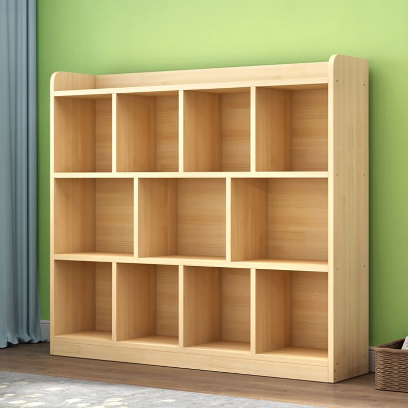Closed Back Bookshelf Solid Wood Contemporary Style Natural Bookcase for Office Clearhalo 'Bookcases' 'Furniture' 'furniture_bookcases' 'kitchen' 'kitchen_bookcases' 'Living Room Furniture' 'Office Furniture' 1200x1200_bbe166ff-717d-4ef8-818f-5ef1062c7566