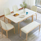 Rectangle Extendable Stone Dining Site Table Traditional Luxury Dinette Table with 4-foot Clearhalo ' dining_table' 'Dining Tables & Seating' 'Dining Tables' 'furn' 'furn_dining_table' 'Furniture' 'furniture_dining_table' 'Kitchen & Dining Furniture' 'kitchen&dining_furn' 'kitchen' 'kitchen_dining_table' 1200x1200_bbe18df2-22b9-466f-95a8-d27231b716b0