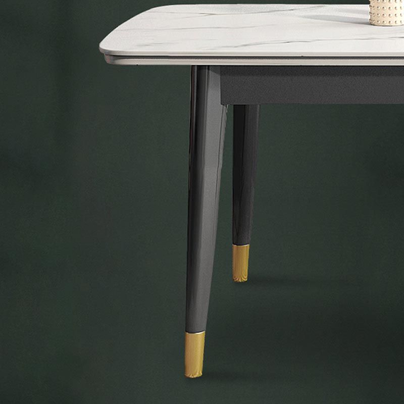 4-foot Metal Table Rectangle Stone Top Traditional Luxury Dining Site Table Clearhalo 'Dining Tables & Seating' 'Dining Tables' 'dining_table' 'furn' 'furn_dining_table' 'Furniture' 'Kitchen & Dining Furniture' 1200x1200_bbe23e70-caae-4129-9716-5f8786de54d2