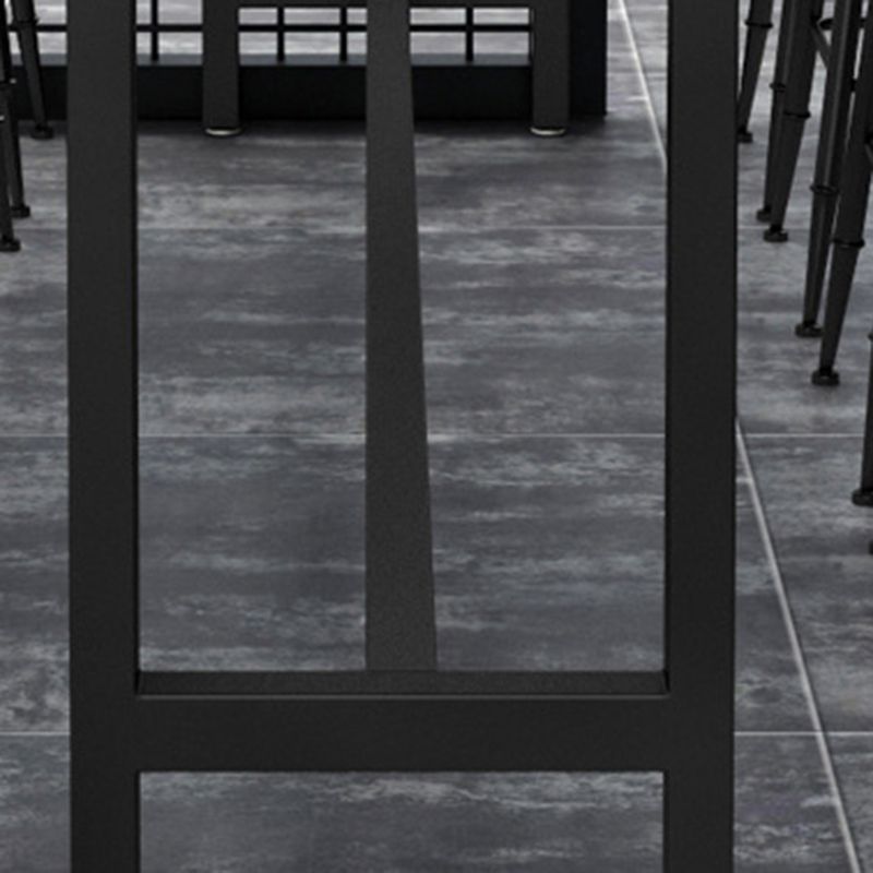 Tavolo da bar rettangolo industriale tavolo da pranzo in legno massiccio con base di cavalletto