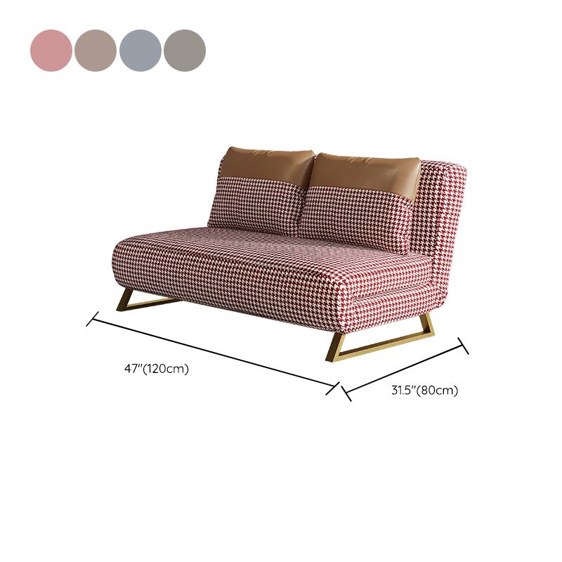 Divani convertibili da cuscino senza bracciale senza braccio divano per dormiente in metallo glam