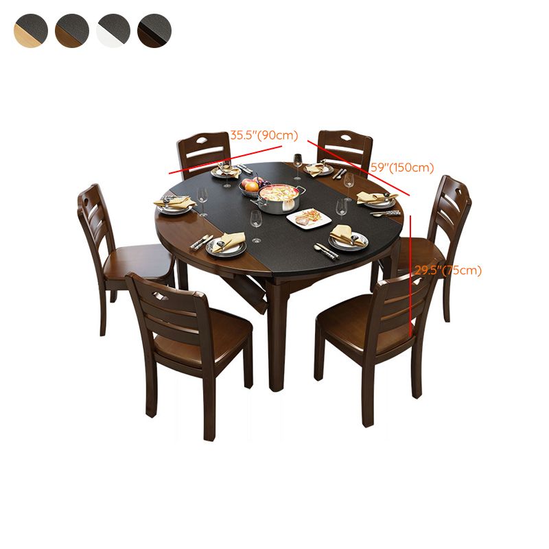 Contemporary Kitchen Dinner Table 4 Legs Extendable Dining Table Clearhalo 'Dining Tables & Seating' 'Dining Tables' 'dining_table' 'furn' 'furn_dining_table' 'Furniture' 'Kitchen & Dining Furniture' 1200x1200_bbe380c6-9743-404f-bb5f-dcaadf433563