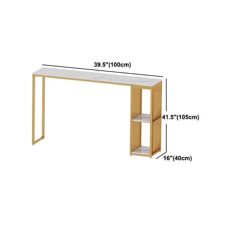 Glam 1/2/3-teiliges Bartisch-Set, rechteckiger Marmor-Bartisch mit Barhocker
