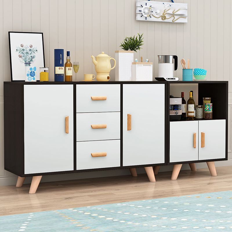 Modern Style Sideboard with Wooden Drawers and Storage Side Board for Dining Room Clearhalo 'buffet_sideboard' 'Buffets & Sideboards' 'furn' 'furn_buffet_sideboard' 'Furniture' 'furniture_buffet_sideboard' 'Kitchen & Dining Furniture' 1200x1200_bbe94b1d-b32e-4219-98b8-895488a705dd
