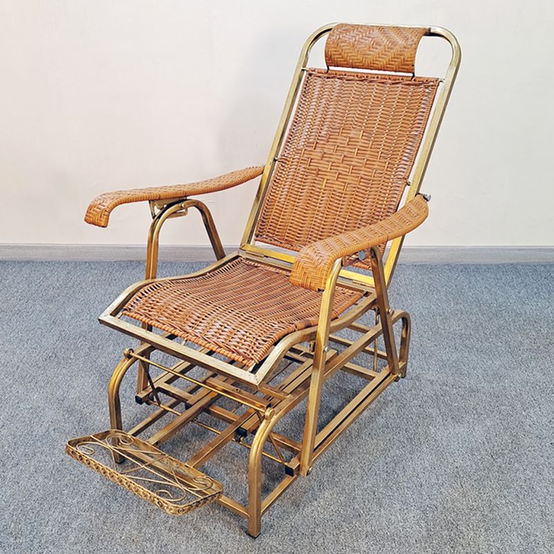 Modern Rattan Chair Solid Color Rocker Chair with Metal Legs Clearhalo 'Chairs & Seating' 'furn' 'furn_rocking_chairs' 'Furniture' 'Living Room Furniture' 'Rocking Chairs' 'rocking_chairs' 1200x1200_bbe9e976-673d-4dbd-bdbf-1423322bf901