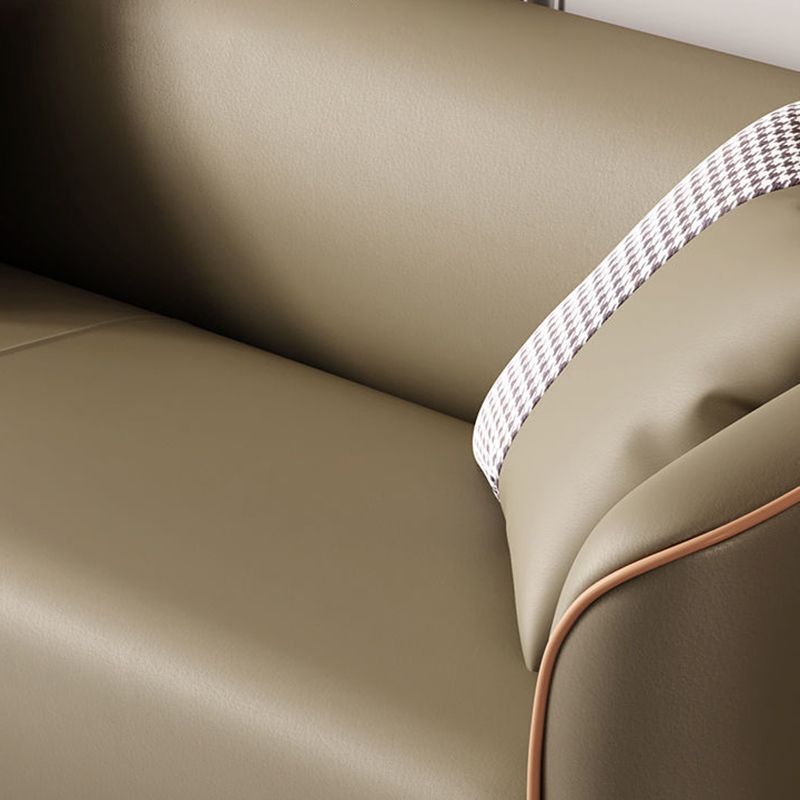 Divano in pelle finta contemporanea con sedile a cuscino singolo di divano in smoking da smoking da 3 posti