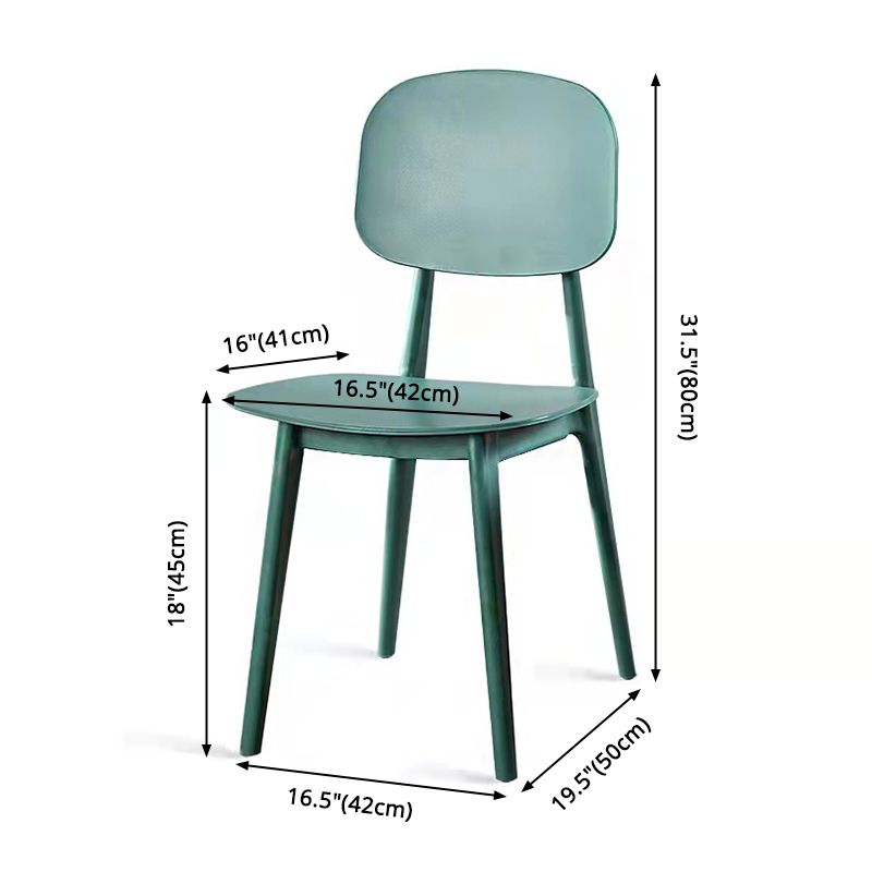 Nordic Plastic Open Back Dining Side Chair 32"H Dining Chair for Restaurant Clearhalo ' kitchen&dining_furn' 'Dining Chairs' 'Dining Tables & Seating' 'dining_chair' 'furn' 'furn_dining_chair' 'Furniture' 'furniture_dining_chair' 'Kitchen & Dining Furniture' 'kitchen' 1200x1200_bbeb6fe6-de2d-4dcb-8a77-9f53f6798722