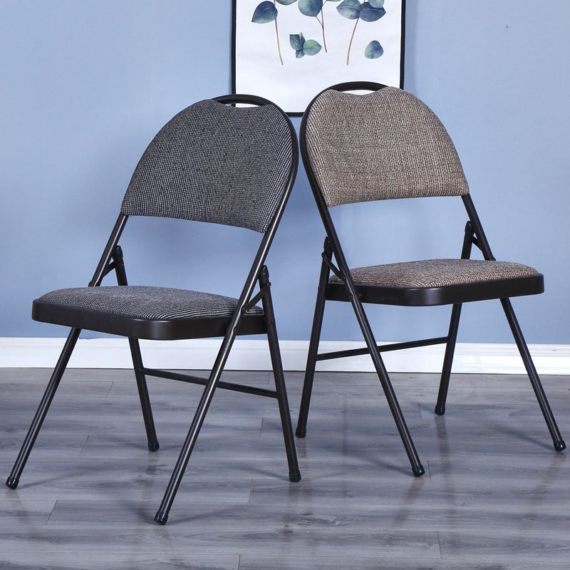 Moderne stijl open rug metalen vouwbare armloze eetkamerstoelen (set van 1/4/8)