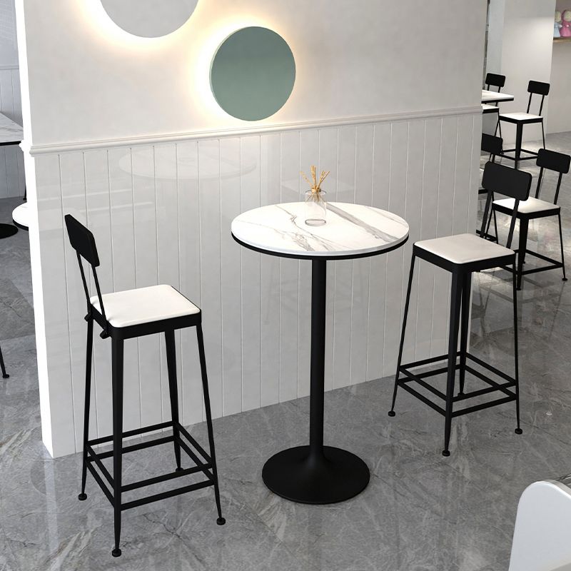 Stone Bar Dining Table Modern Round Bar Table with Pedestal Base for Dining Room Clearhalo 'Bar Furniture' 'Bar Tables' 'bar_tables' 'furn' 'furn_bar_tables' 'Furniture' 'furniture_bar_tables' 'Kitchen & Dining Furniture' 1200x1200_bbec55ae-9a44-4544-9de3-acc2bef3a8a6