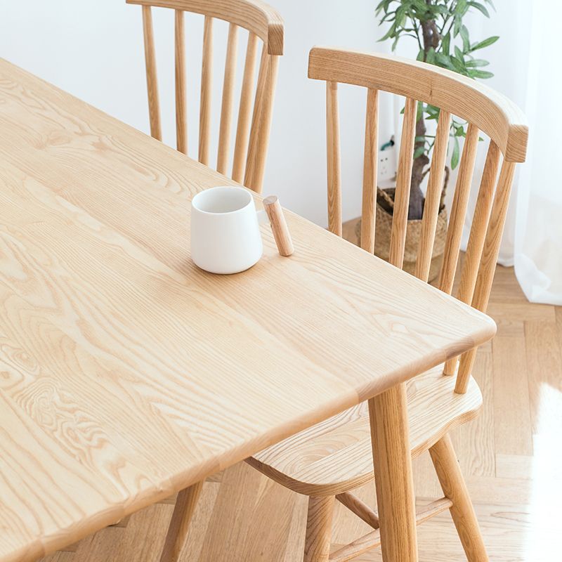 Rectangle Wooden Dining Table in Nature Modern Ash Wood Table with 4 Legs Clearhalo ' dining_table' 'Dining Tables & Seating' 'Dining Tables' 'furn' 'furn_dining_table' 'Furniture' 'furniture_dining_table' 'Kitchen & Dining Furniture' 'kitchen&dining_furn' 'kitchen' 'kitchen_dining_table' 1200x1200_bbed0b7e-ebe9-4804-a620-9c0523a7c9c1