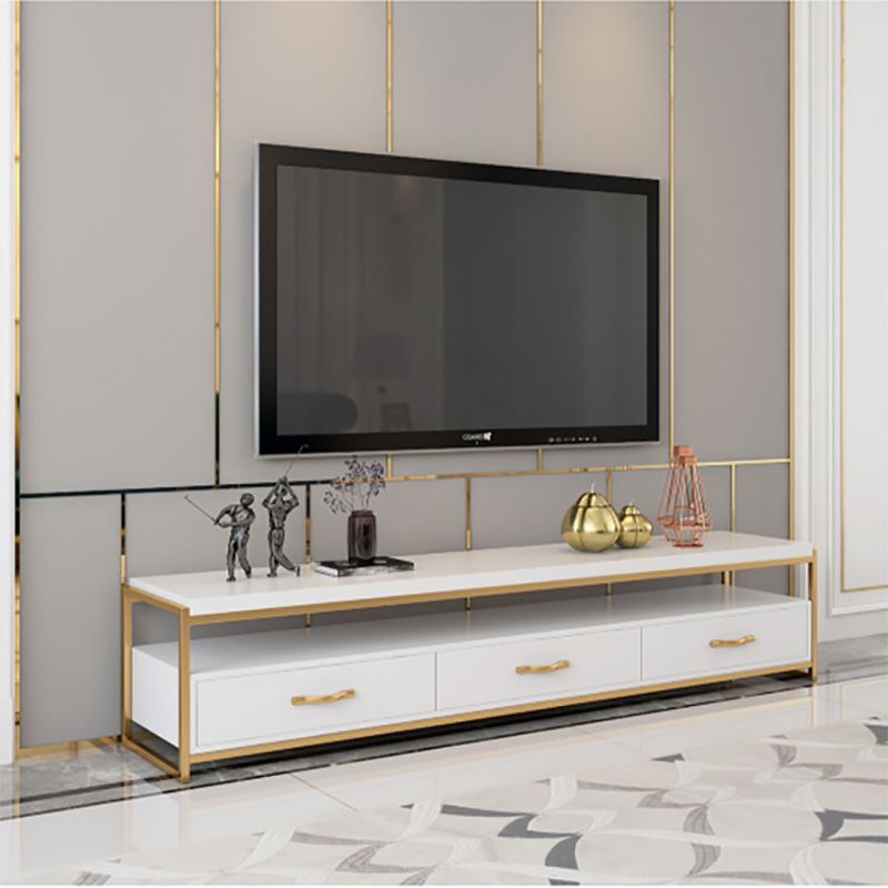 Open Storage Media Console Glam TV Stand Console with Drawers Clearhalo 'furn' 'furn_tv_stands_entertainment_centers' 'Furniture' 'Living Room Furniture' 'TV Stands & Entertainment Centers' 'TV Stands & Media Storage Furniture' 'tv_stands_entertainment_centers' 1200x1200_bbee6741-52d6-4d72-896f-4e0fc3ecf425