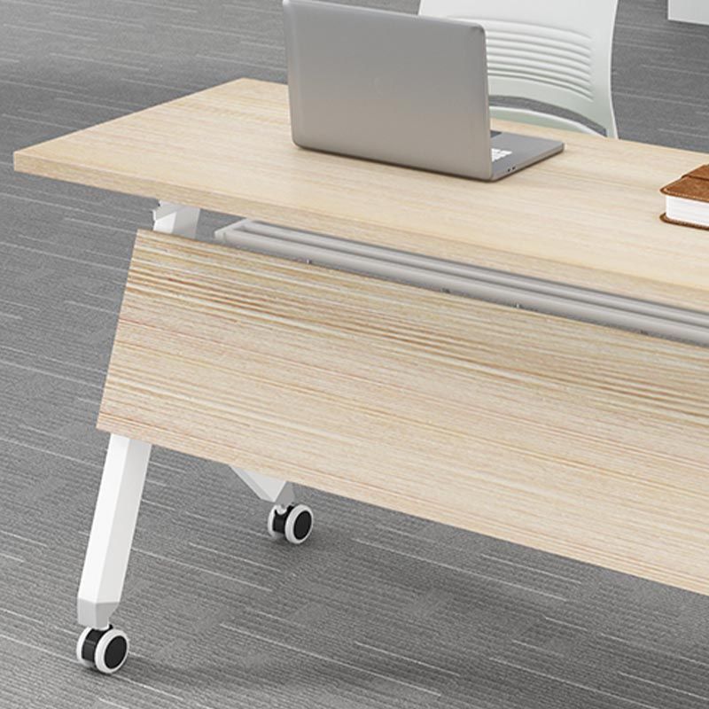 Escritorio de madera de estilo moderno escritorio rectangular de oficina con ruedas