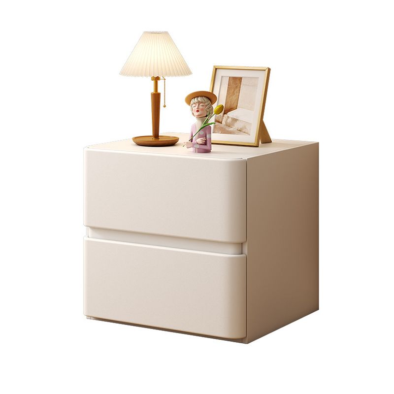 Table de nuit en bois fausse armoire de chevet contemporaine avec 2 tiroirs