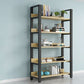 Modern Etagere Mental Bookcase Open Back Bookshelf for Balcony and Living Room Clearhalo 'Bookcases' 'furn' 'furn_bookcases' 'Furniture' 'Office Furniture' 1200x1200_bbf00b7a-08f3-4500-b4ca-179b0dbfc98c