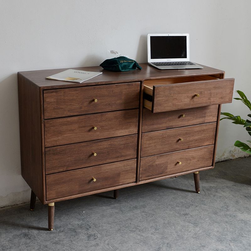 Traditional Horizontal Double Dresser Wood Storage Bachelor Chest for Bedroom Clearhalo 'Bedroom Furniture' 'Dressers & Chests' 'dressers_chests' 'furn' 'furn_dressers_chests' 'Furniture' 1200x1200_bbf1260d-db3d-497d-8d67-024f05f84929