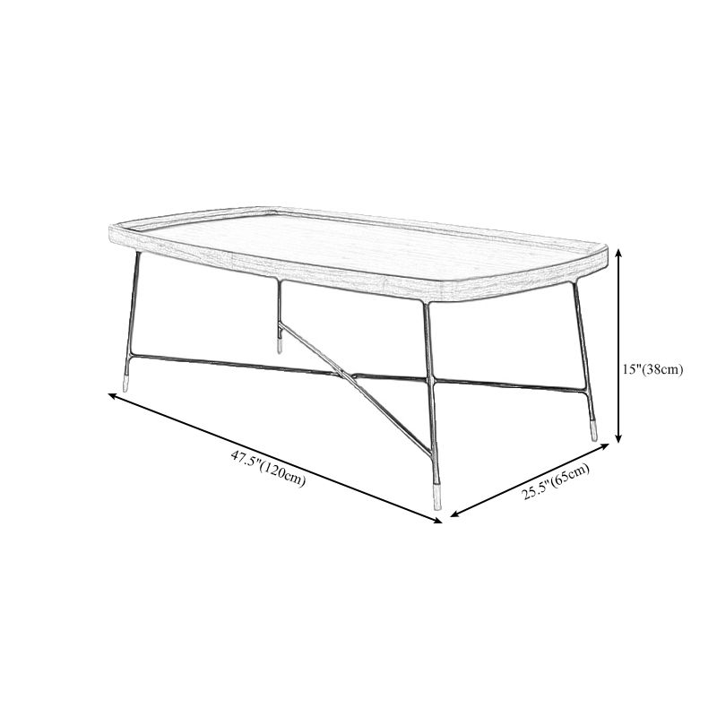 Nordic Round/Rectangle/Triangle Coffee Table Wood Cross Legs Cocktail Table Clearhalo 'Coffee & Accent Tables' 'Coffee Tables' 'coffee_tables' 'furn' 'furn_coffee_tables' 'Furniture' 'furniture_coffee_tables' 'Living Room Furniture' 1200x1200_bbf1c005-46a2-48dd-adc6-89032863a684