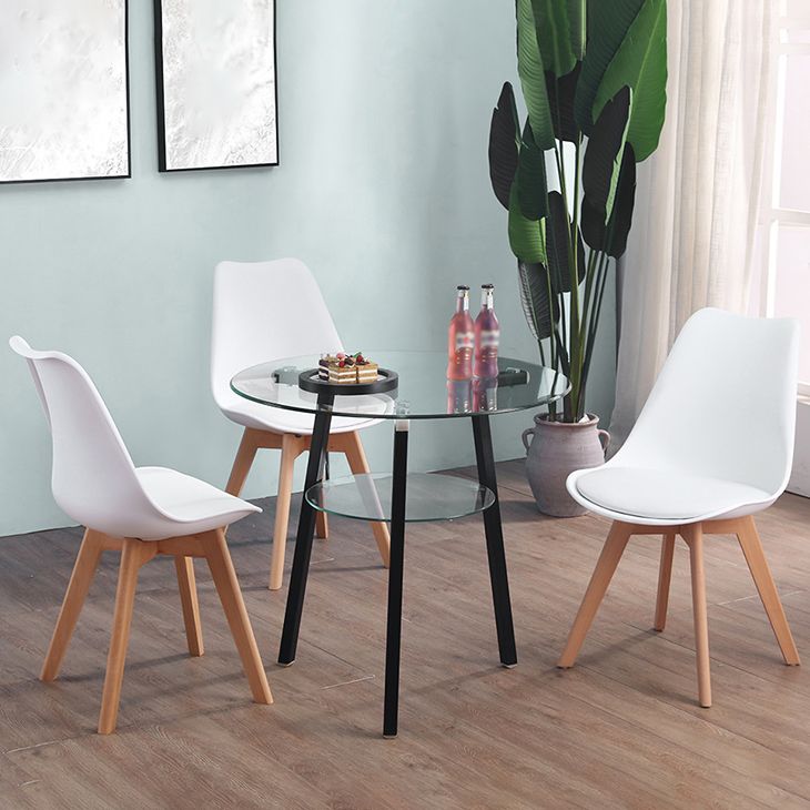 Round 3 Legs Modern Dining Table Transparent Fixed Table of Clear Glass Clearhalo ' dining_table' 'Dining Tables & Seating' 'Dining Tables' 'furn' 'furn_dining_table' 'Furniture' 'furniture_dining_table' 'Kitchen & Dining Furniture' 'kitchen&dining_furn' 'kitchen' 'kitchen_dining_table' 1200x1200_bbf27e40-2249-42f6-b006-53e5eaed3e1f