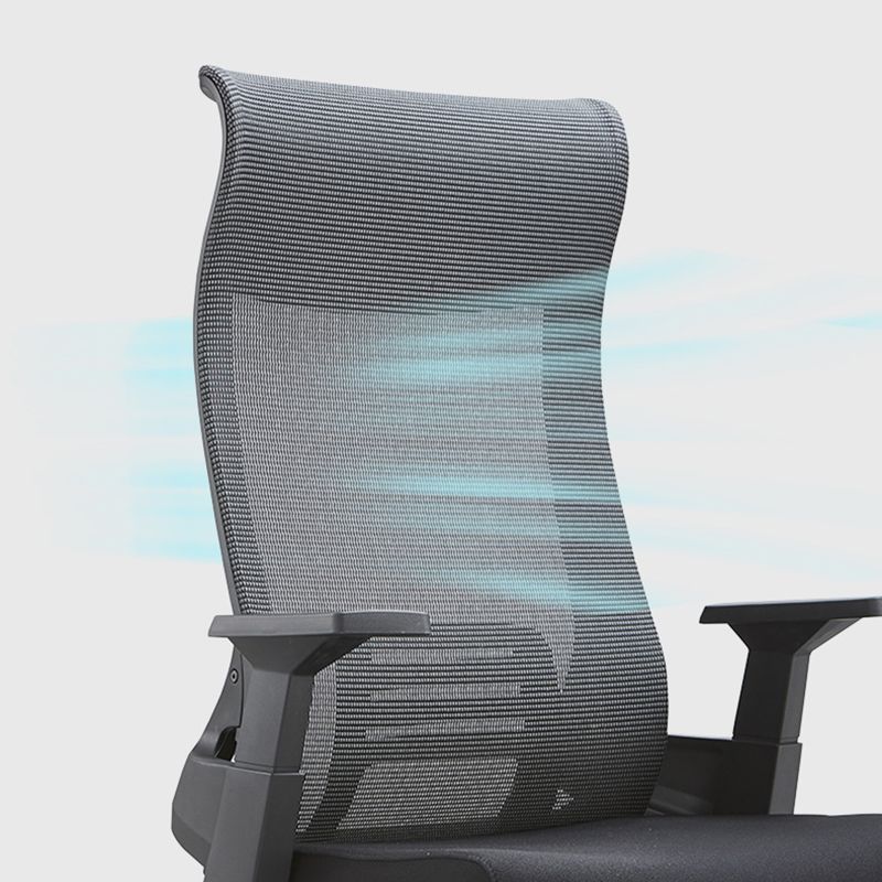 Fixed Arms Desk Chair Modern Adjustable Seat Height Swivel Chair with Breathable Back Clearhalo 'furn' 'furn_office_chair' 'Furniture' 'Office Chairs' 'Office Furniture' 'office_chair' 1200x1200_bbf36e5c-3f72-4a15-8527-9f50cbec2995