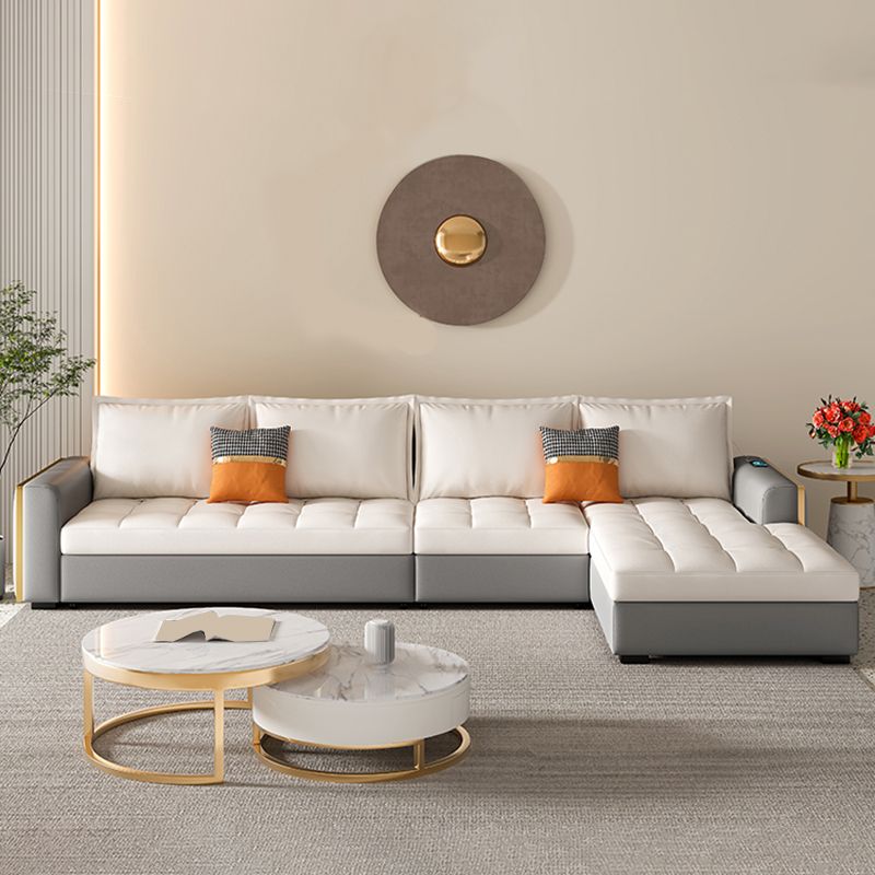 Stain Resistant Sofa Bed USB Charging Convertible Sectional with Storage Clearhalo 'furn' 'furn_sectionals' 'Furniture' 'Living Room Furniture' 'Sectionals' 1200x1200_bbf38100-b584-4455-a63b-479a6dc658ff
