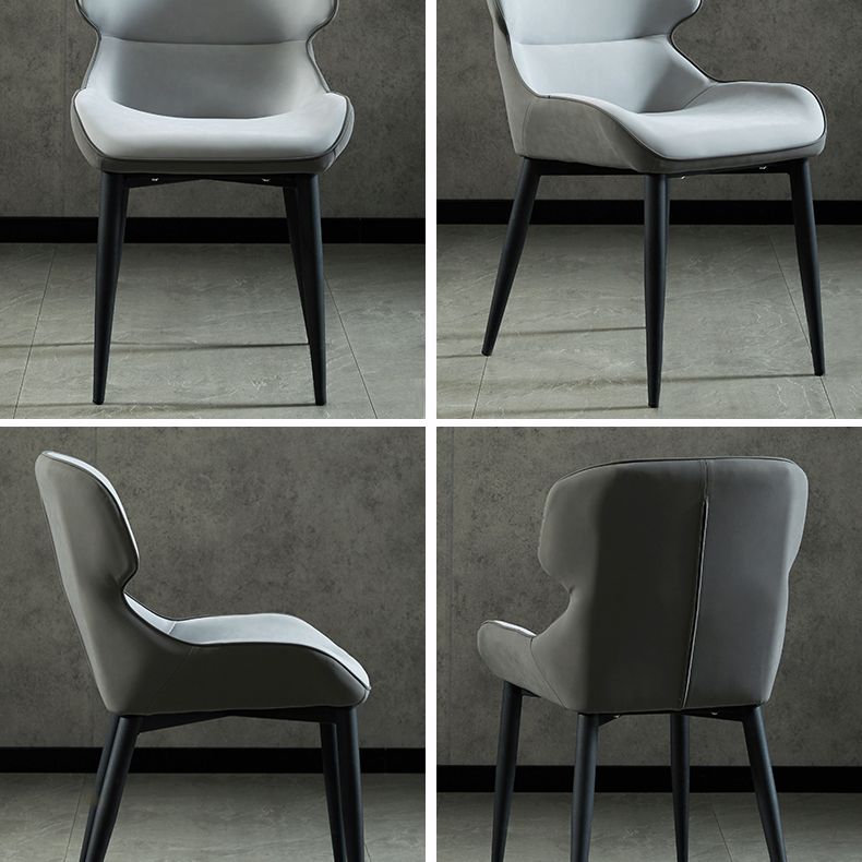 Nordic Style Metal Armless Dining Chairs Wingback Side Chair for Home Use Clearhalo ' kitchen&dining_furn' 'Dining Chairs' 'Dining Tables & Seating' 'dining_chair' 'furn' 'furn_dining_chair' 'Furniture' 'furniture_dining_chair' 'Kitchen & Dining Furniture' 'kitchen' 1200x1200_bbf4fbf3-bc27-47be-9d39-72ade1e0d649