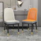 Scandinavian Style Metal Dining Chairs Dining Room Armless Cushioned Parsons Chair Clearhalo ' kitchen&dining_furn' 'Dining Chairs' 'Dining Tables & Seating' 'dining_chair' 'furn' 'furn_dining_chair' 'Furniture' 'furniture_dining_chair' 'Kitchen & Dining Furniture' 'kitchen' 1200x1200_bbf5747b-f024-43ca-b84a-d8d0078a91e3