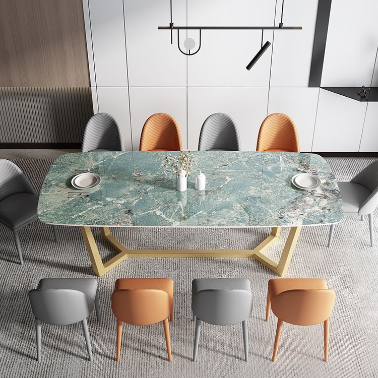 Metal Traditional Luxury Rectangle Indoor Table Sintered Stone Table with Trestle Clearhalo ' dining_table' 'Dining Tables & Seating' 'Dining Tables' 'furn' 'furn_dining_table' 'Furniture' 'furniture_dining_table' 'Kitchen & Dining Furniture' 'kitchen&dining_furn' 'kitchen' 'kitchen_dining_table' 1200x1200_bbf57a0f-4ab7-473c-9709-e77dabca8f05