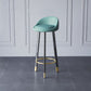 Glam Metal Barstool Faux Leather Footrest Stool in Matte Finsih for Indoor Clearhalo 'Bar Furniture' 'Bar Stools' 'bar_stools' 'furn' 'furn_bar_stools' 'Furniture' 'Kitchen & Dining Furniture' 1200x1200_bbf72df7-bb3e-44a2-99f4-e0151718e42c