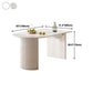 Contemporary White Standard Dining Table Kitchen Dining Table with Double Pedestal Bases Clearhalo ' dining_table' 'Dining Tables & Seating' 'Dining Tables' 'furn' 'furn_dining_table' 'Furniture' 'furniture_dining_table' 'Kitchen & Dining Furniture' 'kitchen&dining_furn' 'kitchen' 'kitchen_dining_table' 1200x1200_bbf8146b-2261-4f9f-9783-ca2bb9460c00