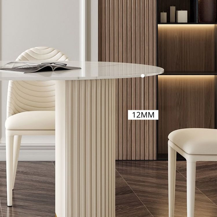 焼結石ダイニングテーブル伝統的な豪華な楕円形のダイニングテーブル