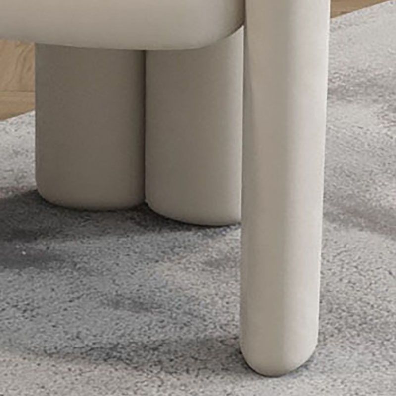 Matte Finish Dining Chair Designer Style Velvet Restaurant Arm Chair