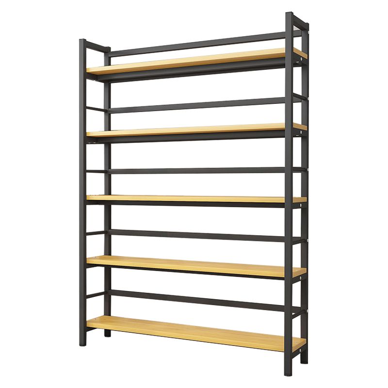 Moderne stijl boekenplank black metal frame boekenkast voor kantoor