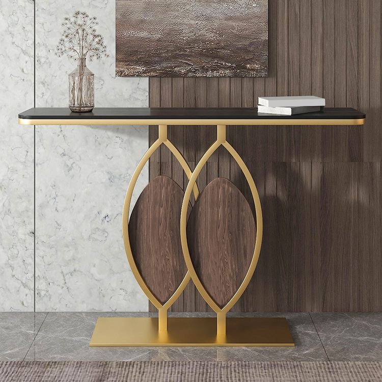 Stone Rectangle Accent Table Modern 31.5-inch Tall Accent Table