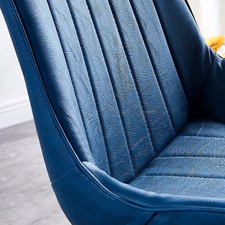 Glam Style Dining Room Chair Wingback Parsons Chair with 4 Metal Legs for Home Use Clearhalo ' kitchen&dining_furn' 'Dining Chairs' 'Dining Tables & Seating' 'dining_chair' 'Furniture' 'furniture_dining_chair' 'Kitchen & Dining Furniture' 'kitchen' 1200x1200_bbff9607-e839-492e-bd96-84995b9cb95a