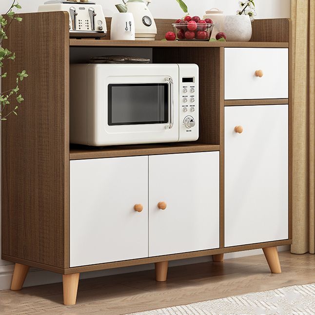 Modern 33" Height Cupboard Artificial Wood Frame Kitchen Sideboard for Dining Room Clearhalo 'buffet_sideboard' 'Buffets & Sideboards' 'furn' 'furn_buffet_sideboard' 'Furniture' 'Kitchen & Dining Furniture' 1200x1200_bc0074e7-383e-41b7-805b-317b697b5185