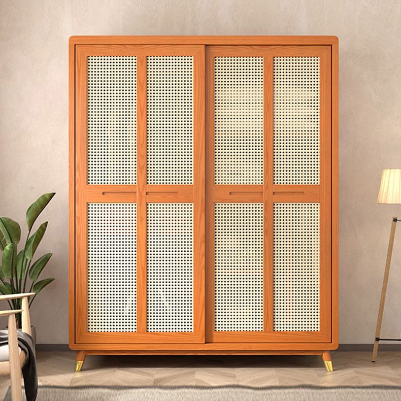 Moderno telaio in legno massiccio di guardaroba porte scorrevoli con gambe