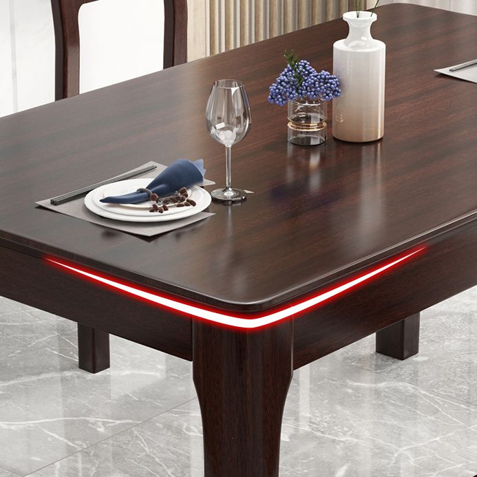 Industrial Standard Solid Wood Dining Table Rectangle Kitchen Dining Table with 4 Legs Base Clearhalo ' dining_table' 'Dining Tables & Seating' 'Dining Tables' 'furn' 'furn_dining_table' 'Furniture' 'furniture_dining_table' 'Kitchen & Dining Furniture' 'kitchen&dining_furn' 'kitchen' 'kitchen_dining_table' 1200x1200_bc09001b-57d4-4307-915f-9dbad0dc19ae