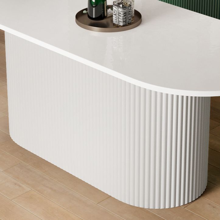Solid Wood Base Contemporary Oval Indoor Table Pedestal Table for Dining Room Clearhalo 'Dining Tables & Seating' 'Dining Tables' 'dining_table' 'furn' 'furn_dining_table' 'Furniture' 'furniture_dining_table' 'Kitchen & Dining Furniture' 'kitchen' 'kitchen_dining_table' 1200x1200_bc095fb2-a8c2-4167-9342-4bcc7aa731cc