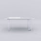 Stone Center Top Dining table Acrylic Double Pedestal Modern White Dinette Table Clearhalo 'Dining Tables & Seating' 'Dining Tables' 'dining_table' 'furn' 'furn_dining_table' 'Furniture' 'furniture_dining_table' 'Kitchen & Dining Furniture' 1200x1200_bc09a8b2-5e04-4412-8387-002c97964eca