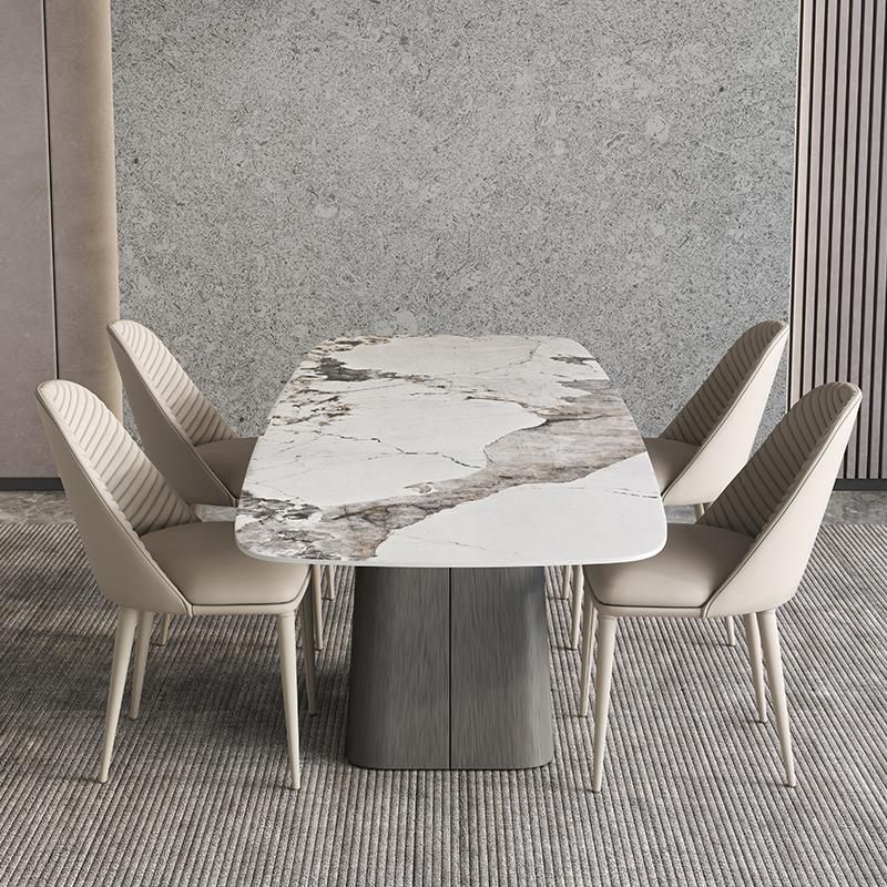 Contemporary Style Rectangle Table Set 1/4/5/7 Pieces Dining Set for Kitchen