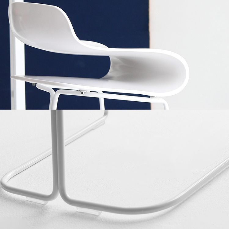 Modern Armless Backrest Counter Stool Steel Cafe Bar Stool with Plastic Seat Clearhalo 'Bar Furniture' 'Bar Stools' 'bar_stools' 'furn' 'furn_bar_stools' 'furniture_bar_stools' 'Kitchen & Dining Furniture' 'kitchen&dining_furn' 'kitchen' 'kitchen_furn' Furniture' 1200x1200_bc0a4368-d135-4d4b-a8c2-c086d270d487