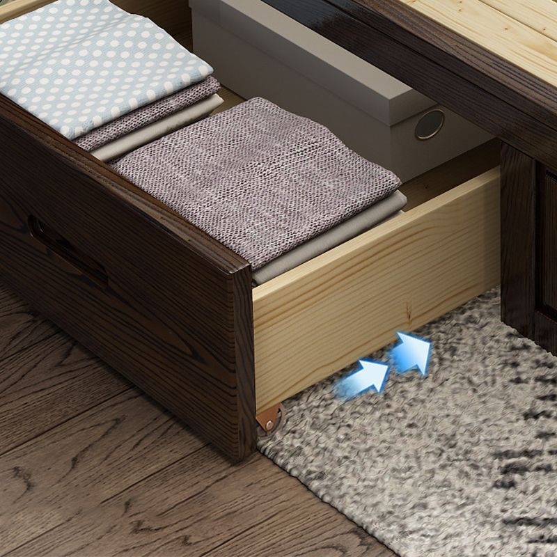 Rustic Style Bed Frame Solid Wood Standard Bed with Headboard Clearhalo 'Bedroom Furniture' 'Beds' 'furn' 'furn_beds' 'Furniture' 1200x1200_bc0a6a5a-7c1f-4a72-b846-d30d8275b280