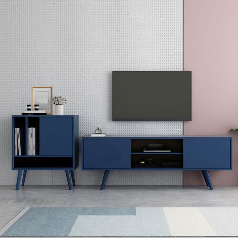 Console multimediale scandinava Console porta TV in legno per soggiorno