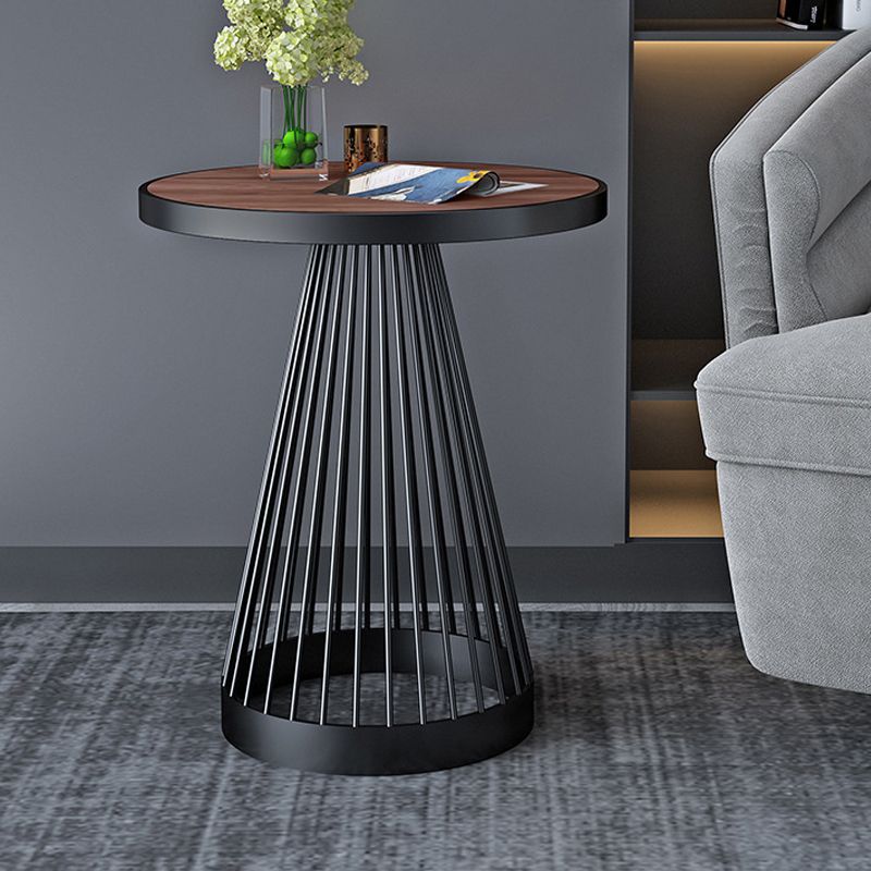 Tavolo da soggiorno in legno massiccio/marmo rotondo scandinavo