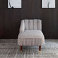 Chaise contemporaine à un bras, bras ronds, pied-de-poule pour le salon